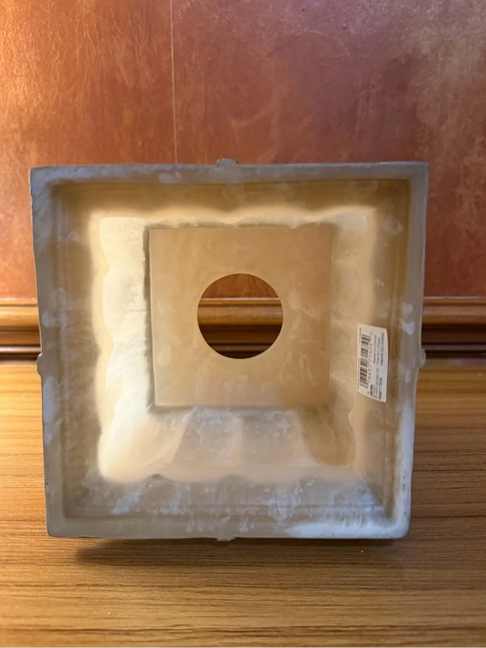 Elegant Springmaid Palais Cream & Gold Faux Marble Resin Tissue Box Cover 6” - Picture 7 of 11